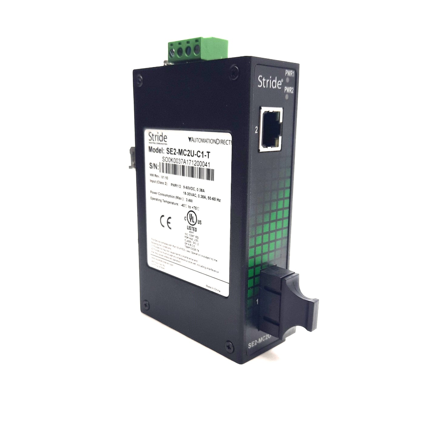 New – Open box Automation Direct SE2-MC2U-C1-T Ethernet Converter, 2 Ports, 1 RJ45 to SC 100FX