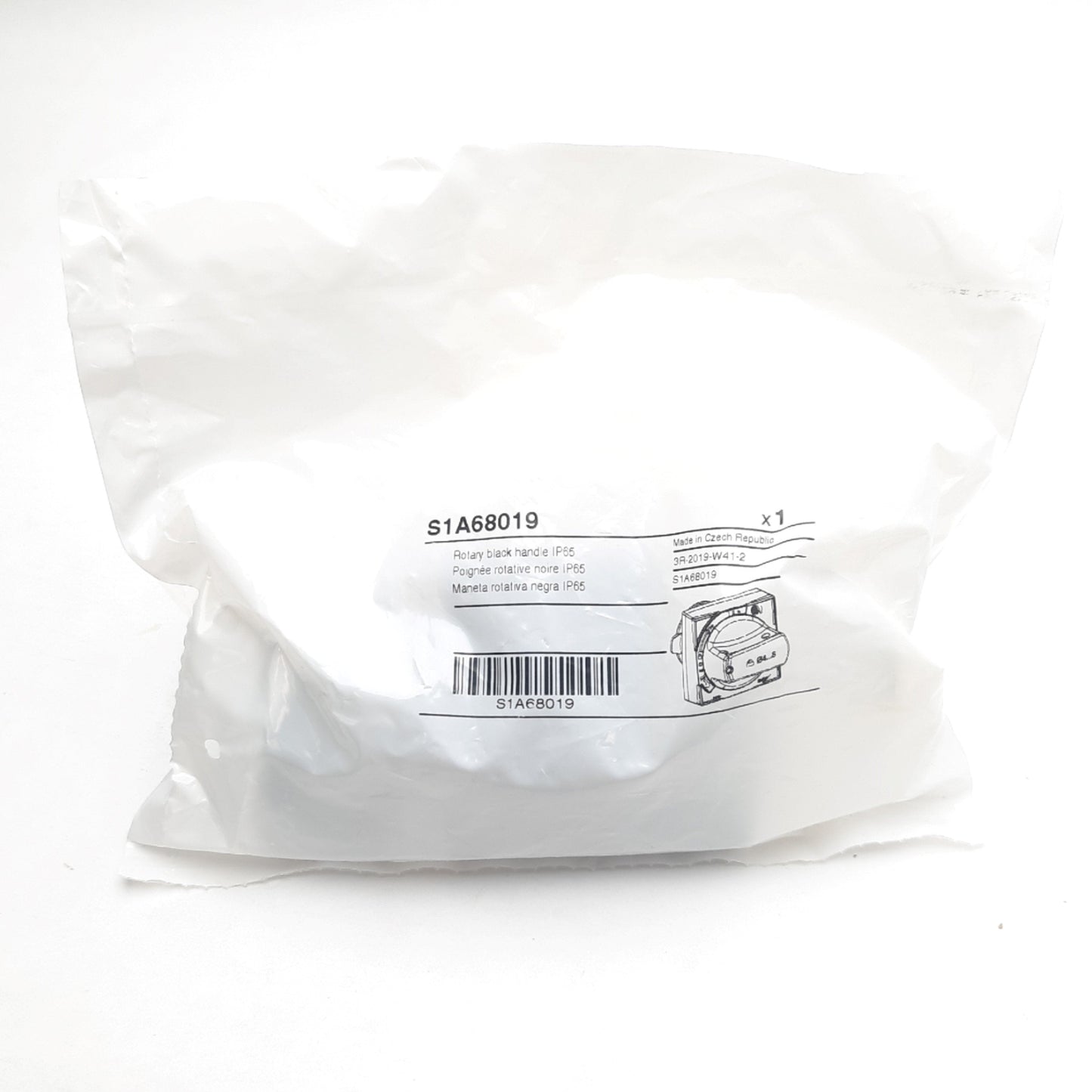 New – Open box Schneider Electric GVAPB65 Rotary Handle, TeSys, 2 Position, Black, IP65