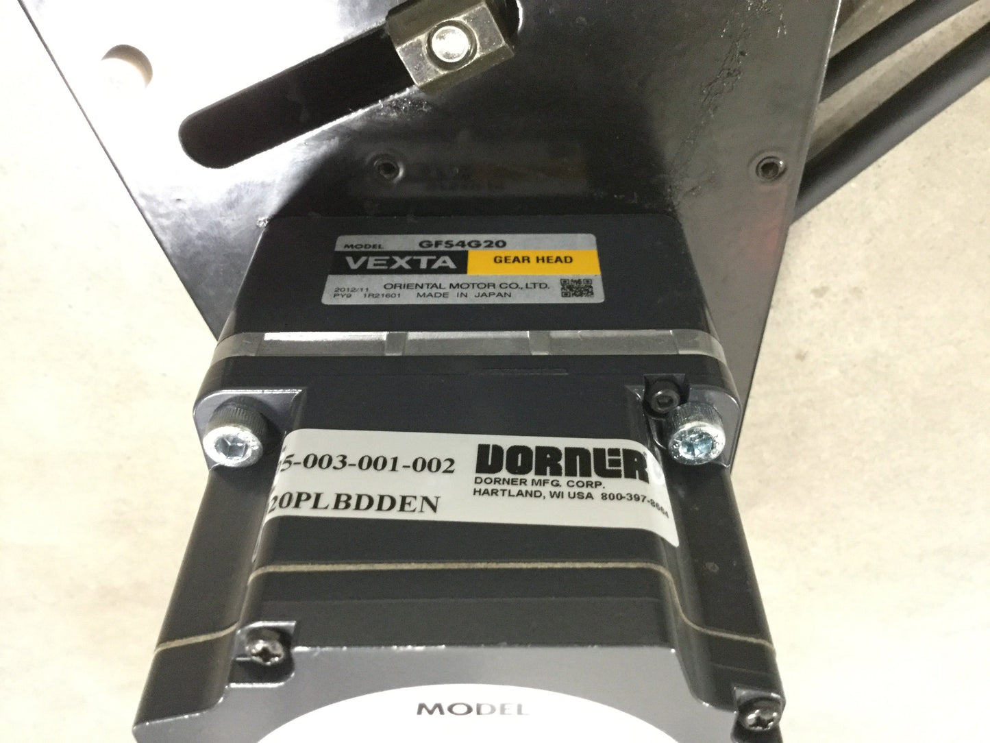 Used Dorner 2200 Series End Drive Belt Conveyor 4" Wide x 56" Long, 50 ft/min
