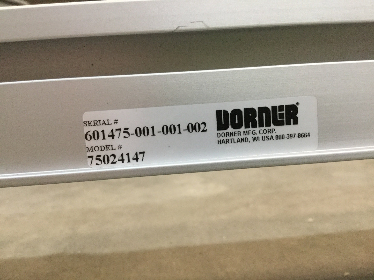 Used Dorner 2200 Series End Drive Belt Conveyor 4" Wide x 56" Long, 50 ft/min