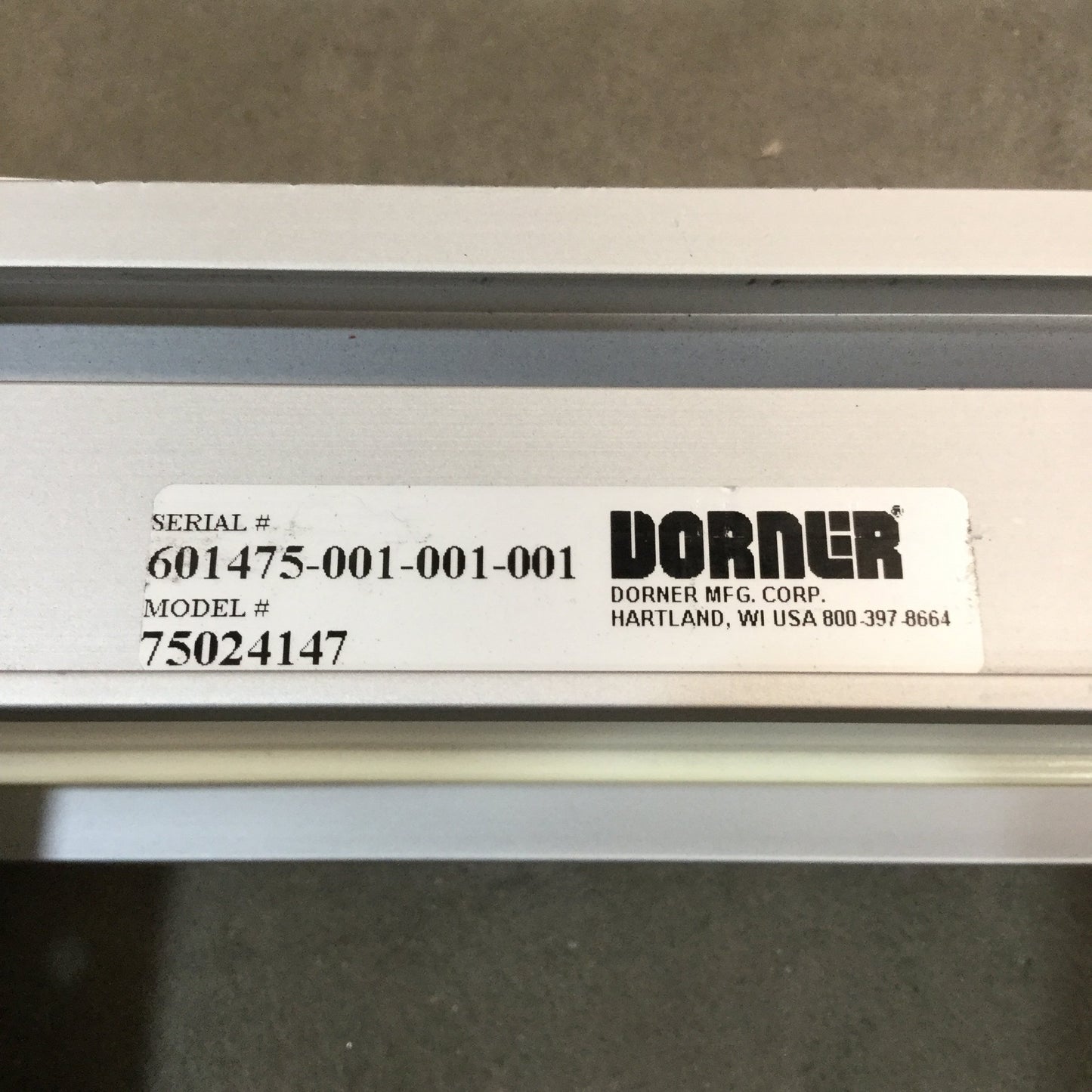 Used Dorner 2200 Series End Drive Belt Conveyor 4" Wide x 56" Long, 50 ft/min