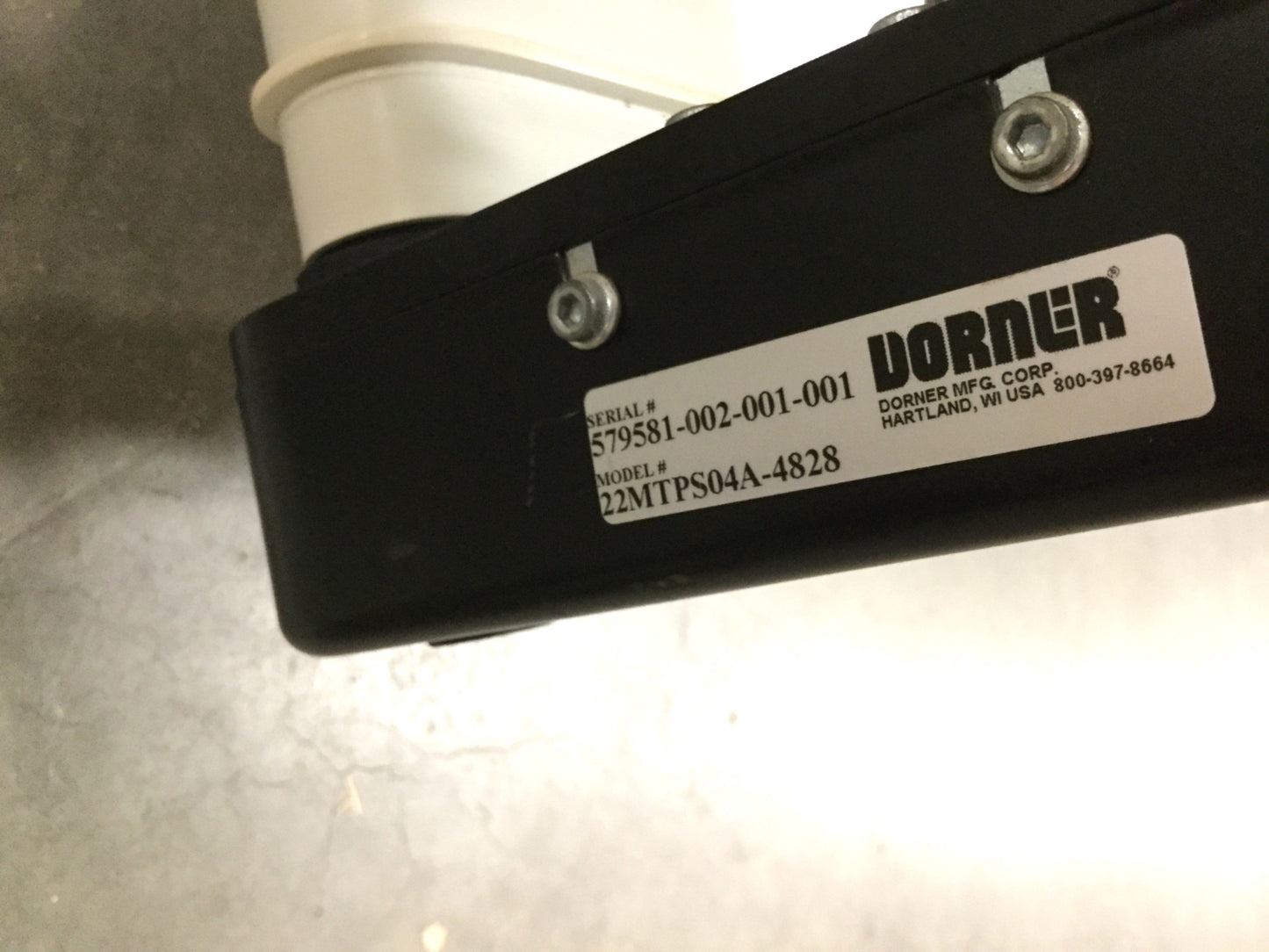 Used Dorner 2200 Series End Drive Belt Conveyor 4" Wide x 130" Long, 55 ft/min