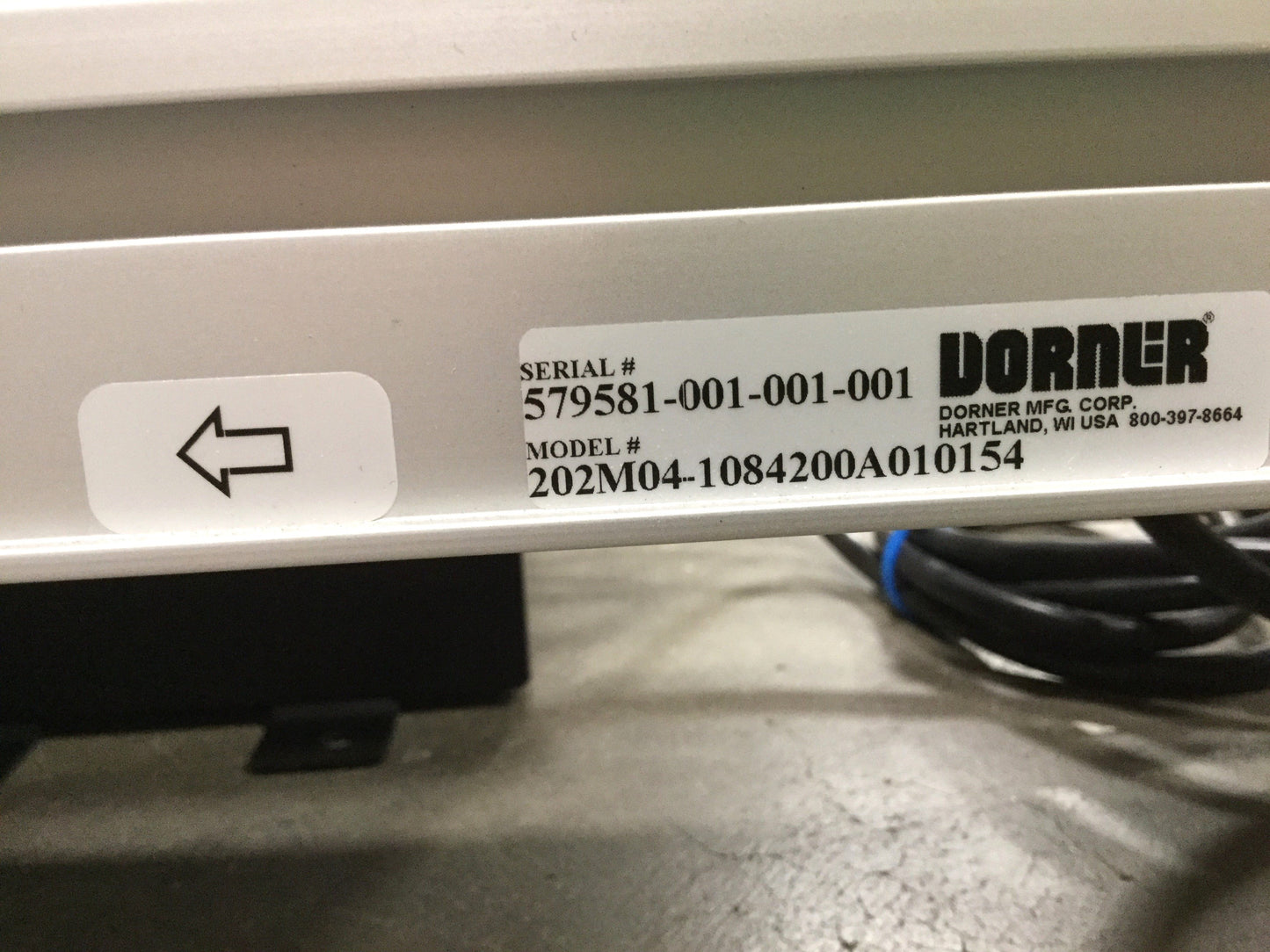 Used Dorner 2200 Series End Drive Belt Conveyor 4" Wide x 130" Long, 55 ft/min