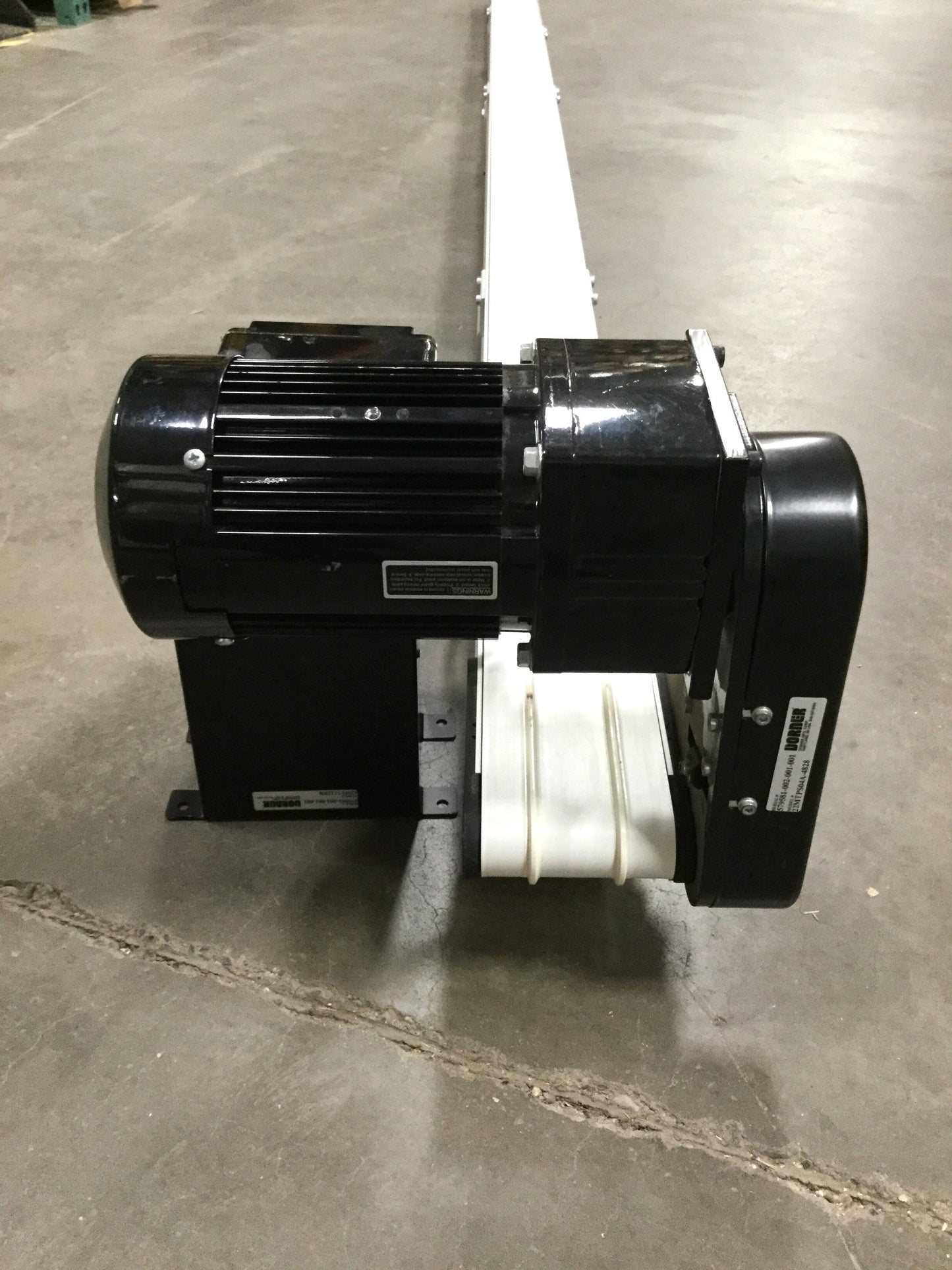 Used Dorner 2200 Series End Drive Belt Conveyor 4" Wide x 130" Long, 55 ft/min