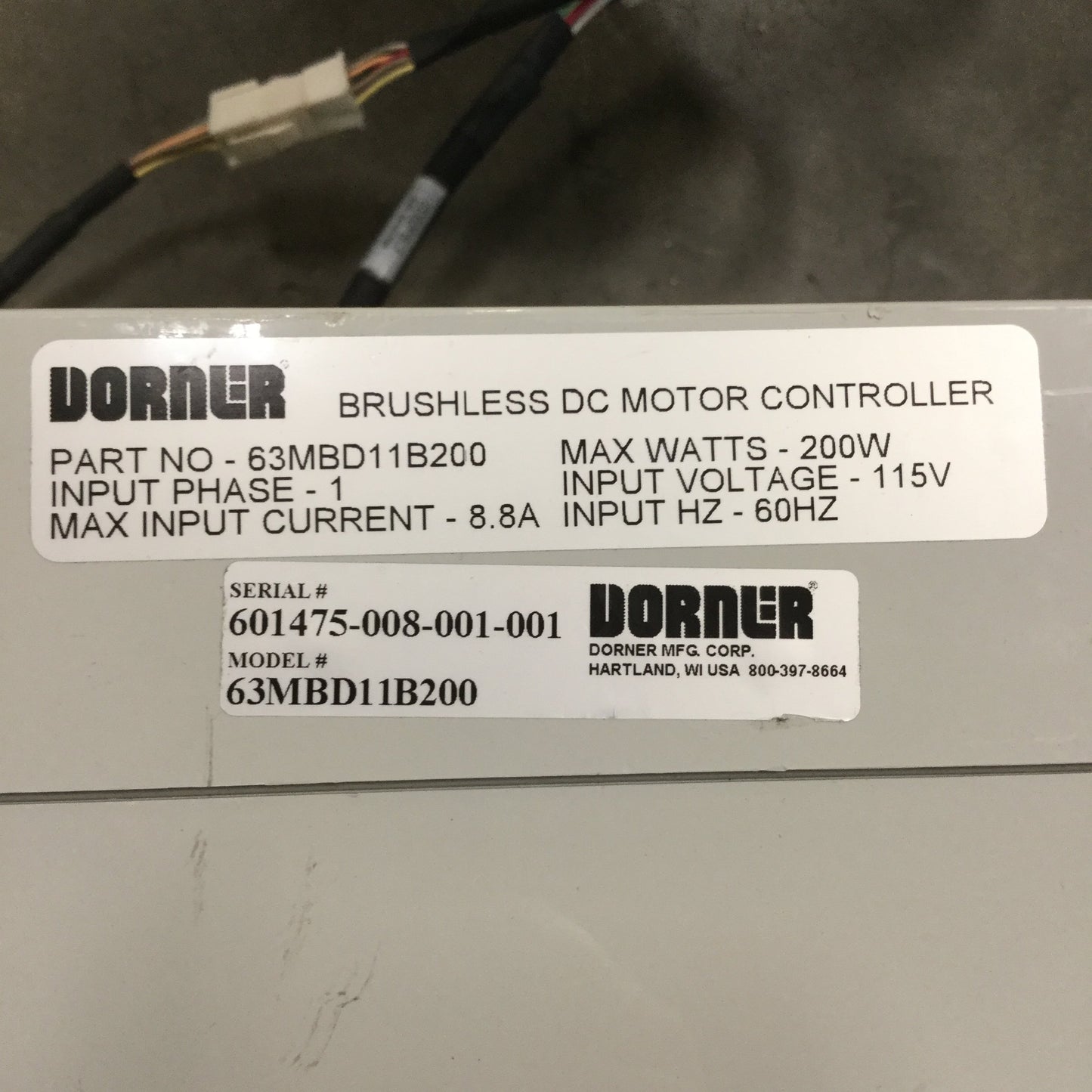 Used Dorner 2200 Series End Drive Belt Conveyor 4" Wide x 130" Long, 50 ft/min