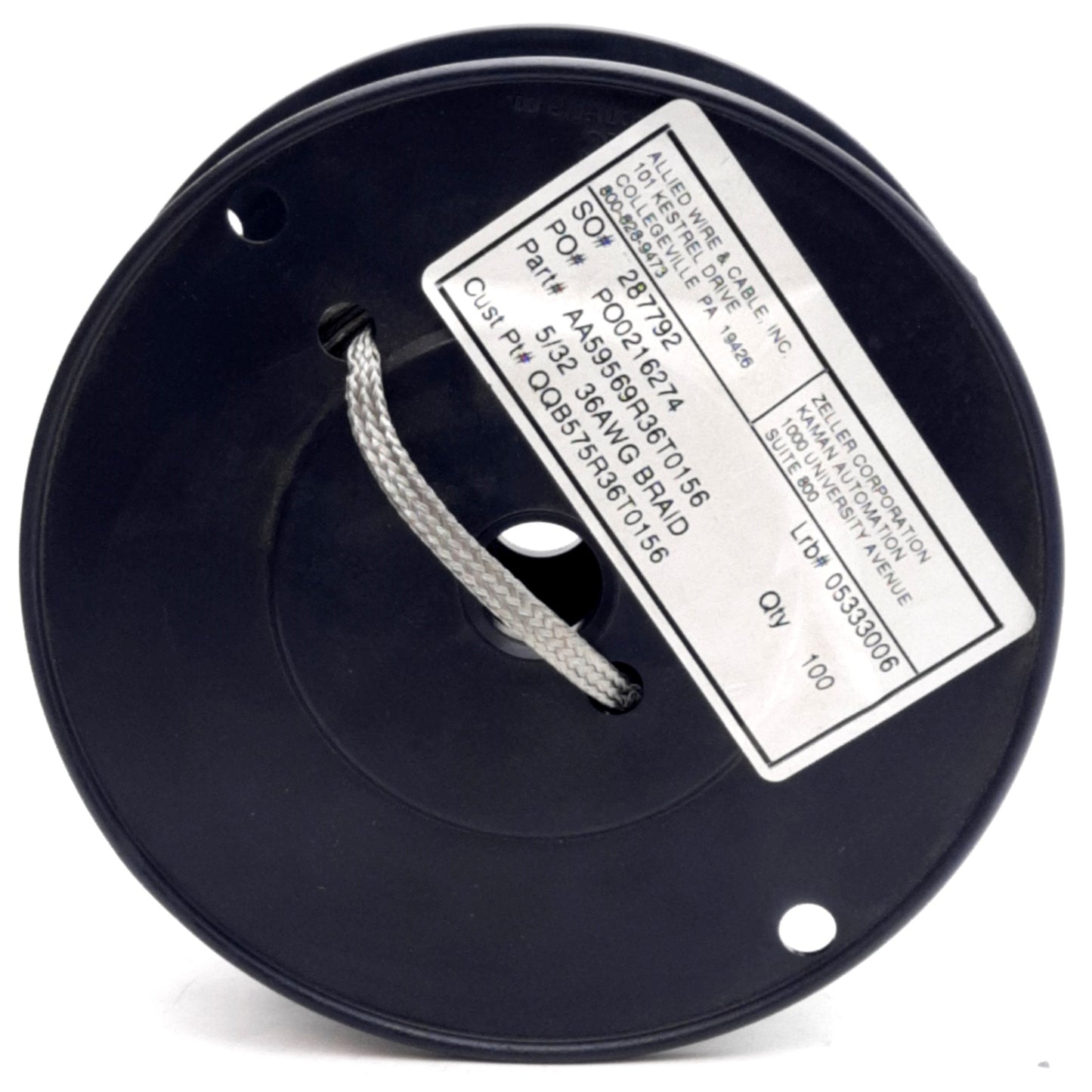 New AWC AA59569R36T0156 Tubular Braid Grounding Strap, 35.5A, 12AWG, 100ft