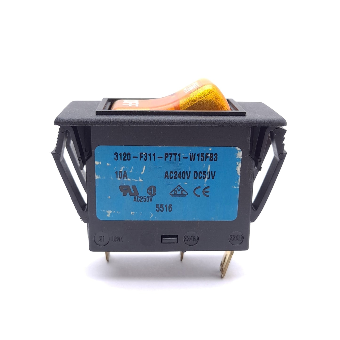 Used E-T-A 3120-F311-P7T1-W15FB3-10A Thermal Circuit Breaker, 1-Pole 10A 240VAC/50VDC