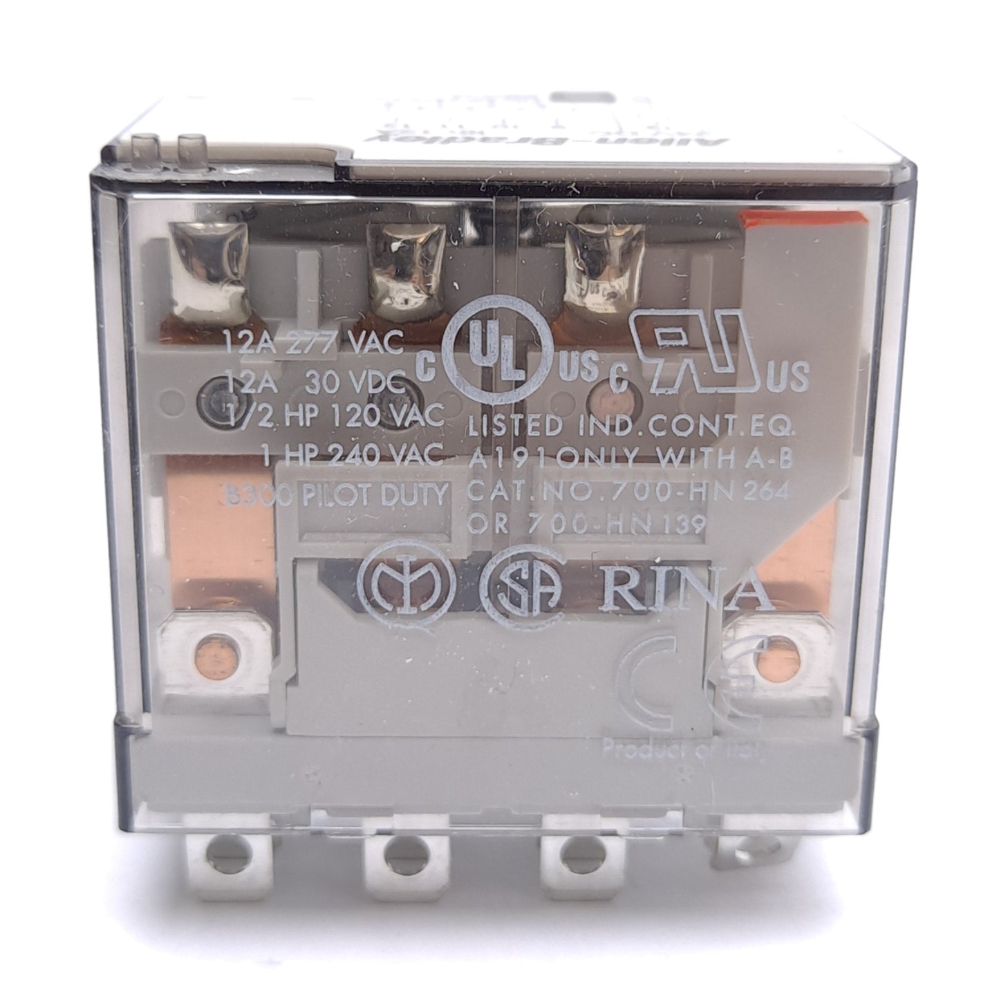 New Allen Bradley 700-HF34Z24-4 Relay, 4PDT, 240VAC 10A Contact, 24VDC Coil
