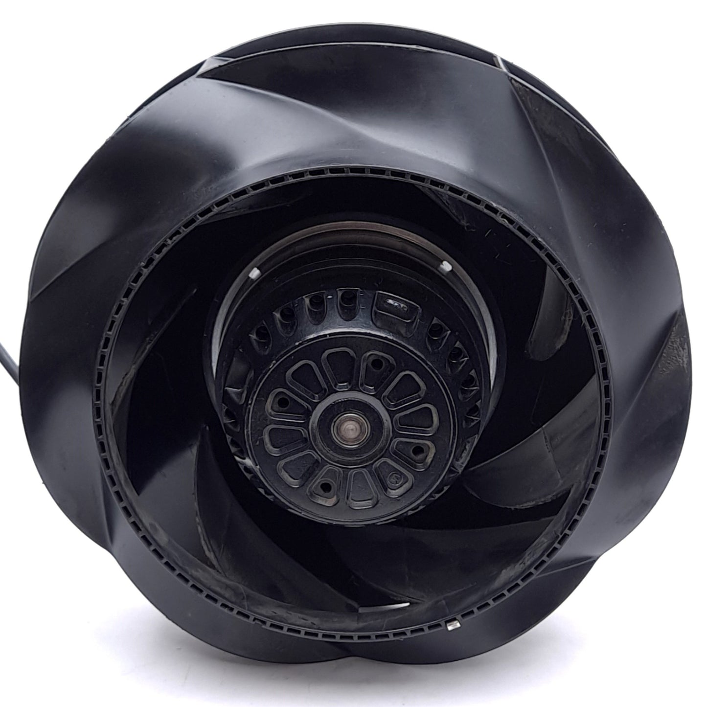 Used EBM Papst R2E250-RB06-12 AC Centrifugal Fan, ø250mm, 1006.5CFM, 3100RPM, 230VAC