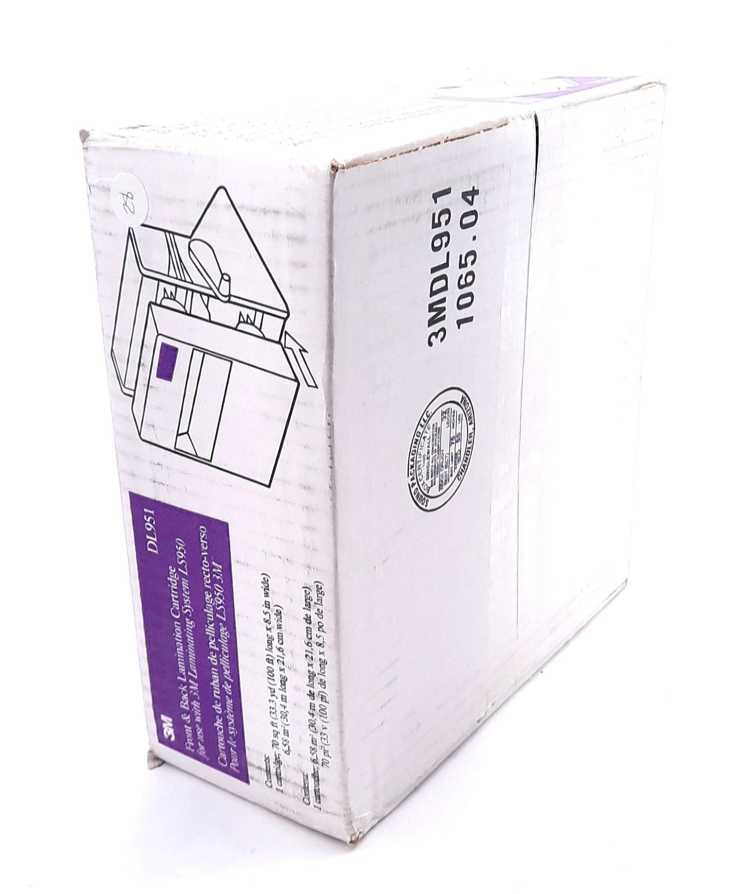 New 3M DL951 Scotch Dual Polyethylene Laminate Refill Cartridge 100ft 8.5"