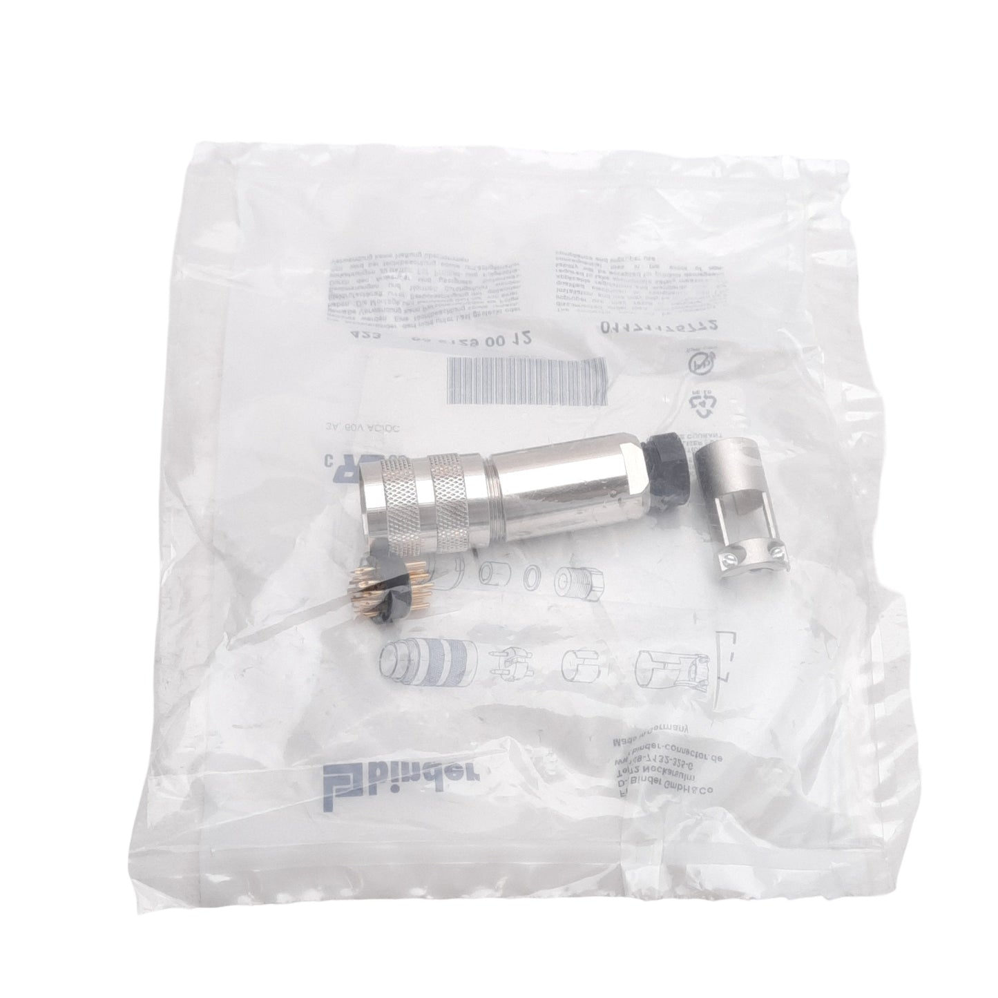 New Futek GOD02975 Connector, M16 Locking, 12-Pin Male Plug With Cable Clamp