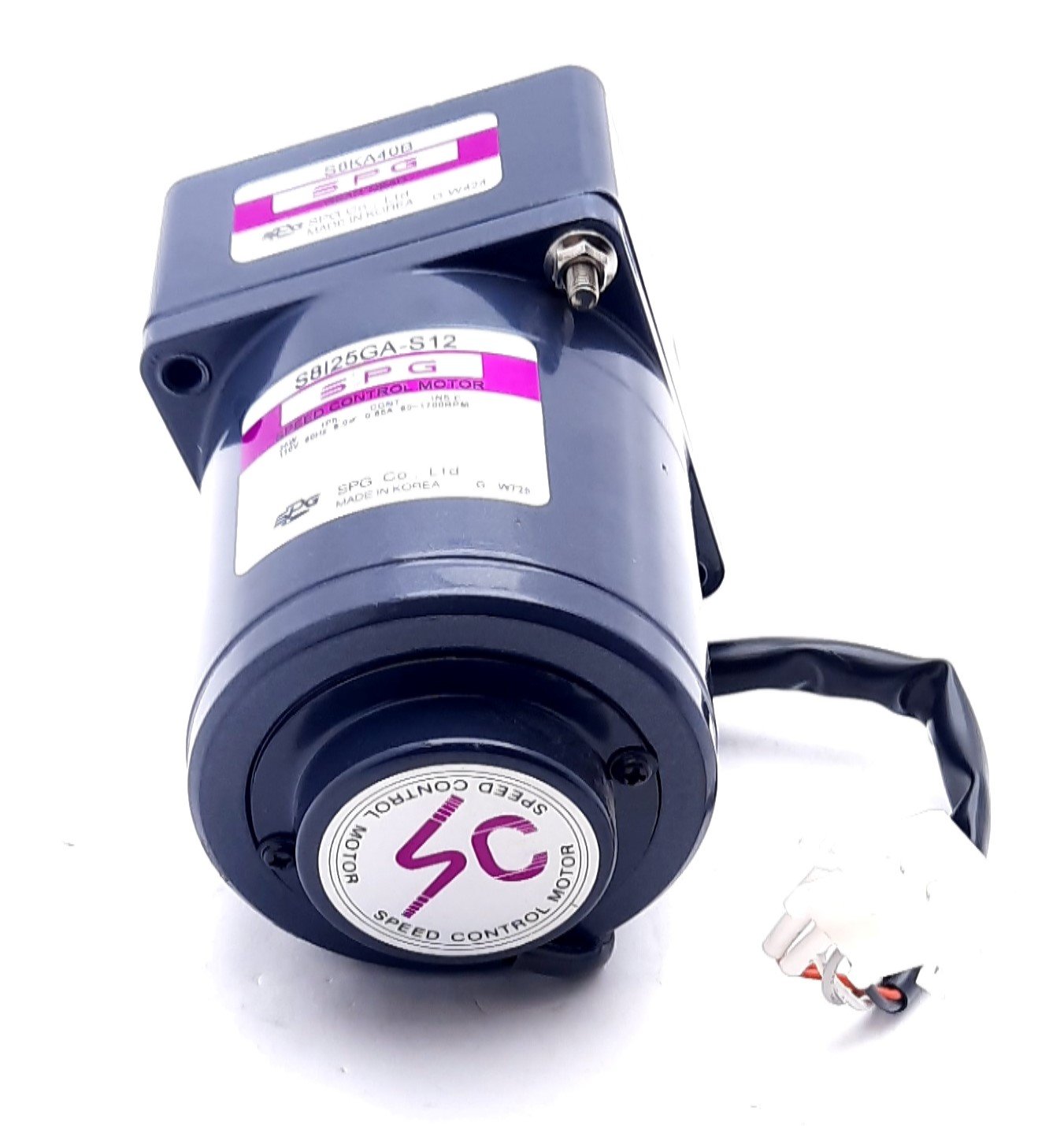 Used SPG S8I25GA-S12 Induction Motor Single Phase 80mm 90-1700RPM, 25W, 110V