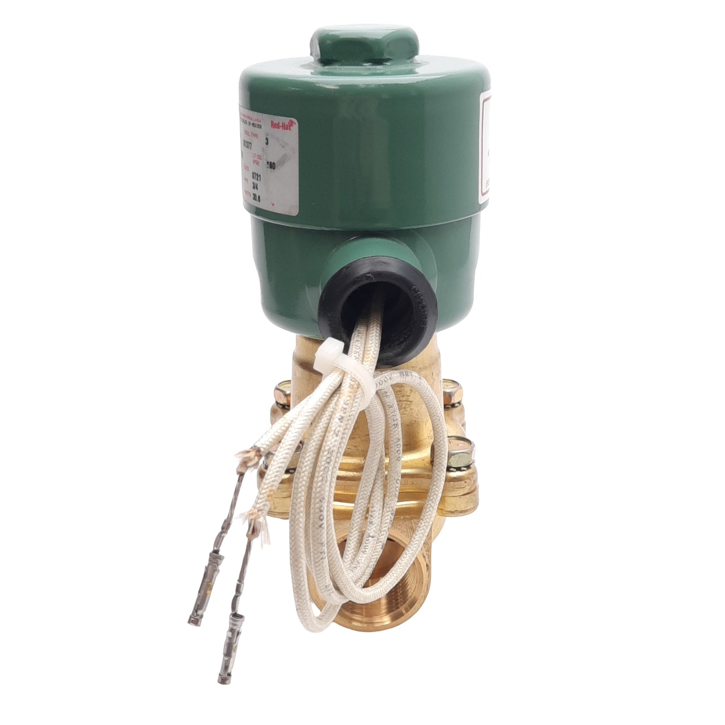 Used ASCO 8210B026 2-Way Solenoid Valve, 200PSI Air, 180PSI Water/Oil, 24VDC Coil