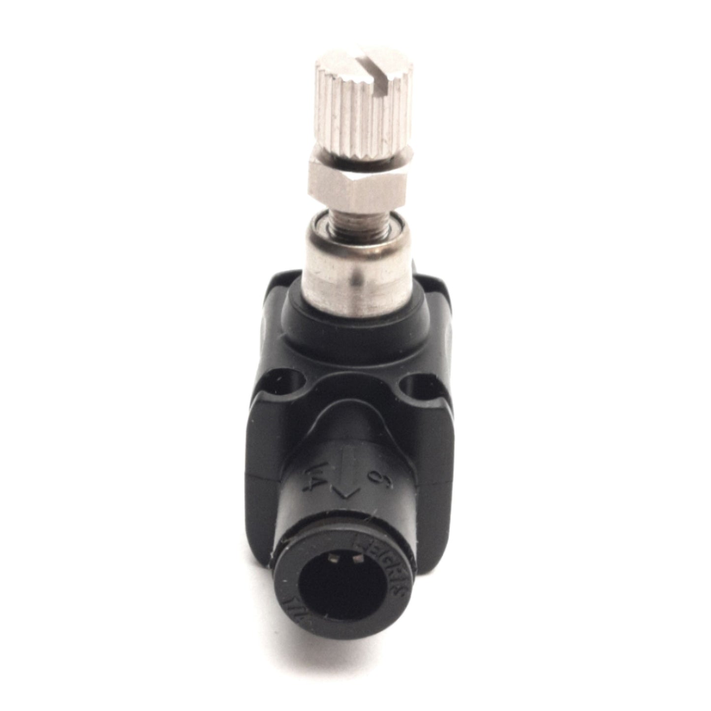 New – Open box Parker 77705600 Legris Flow Control Fitting, 1/4in P2C Tube, 14.5 to 145psi