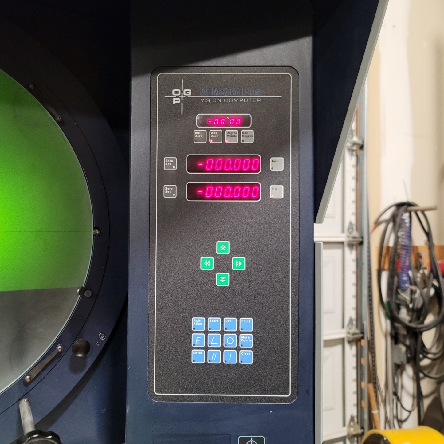 Used OGP QL-20 Contour Projector Optical Comparator 20" Screen 10x & 20x Lens 120VAC