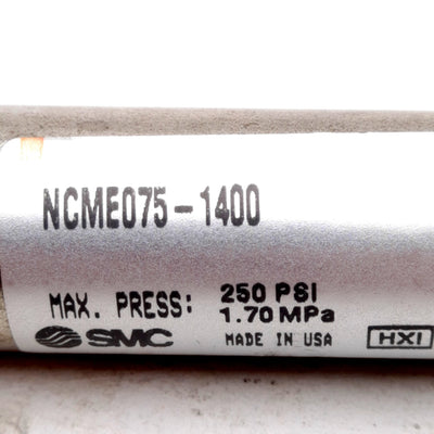 Used SMC NCME075-1400 Stainless Steel Cylinder, ø3/4in Bore, 14in Stroke, 1/8in NPT