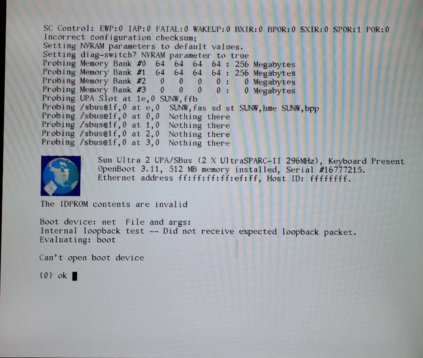 Used Sun Microsystems Ultra 2 Creator Workstation 2x 300MHz CPU 512MB RAM w/Creator2D
