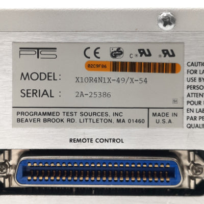 Used PTS X10R4N1X-49/X-54 x10 Frequency Synthesizer 39-49/40-50MHz GPIB 120VAC