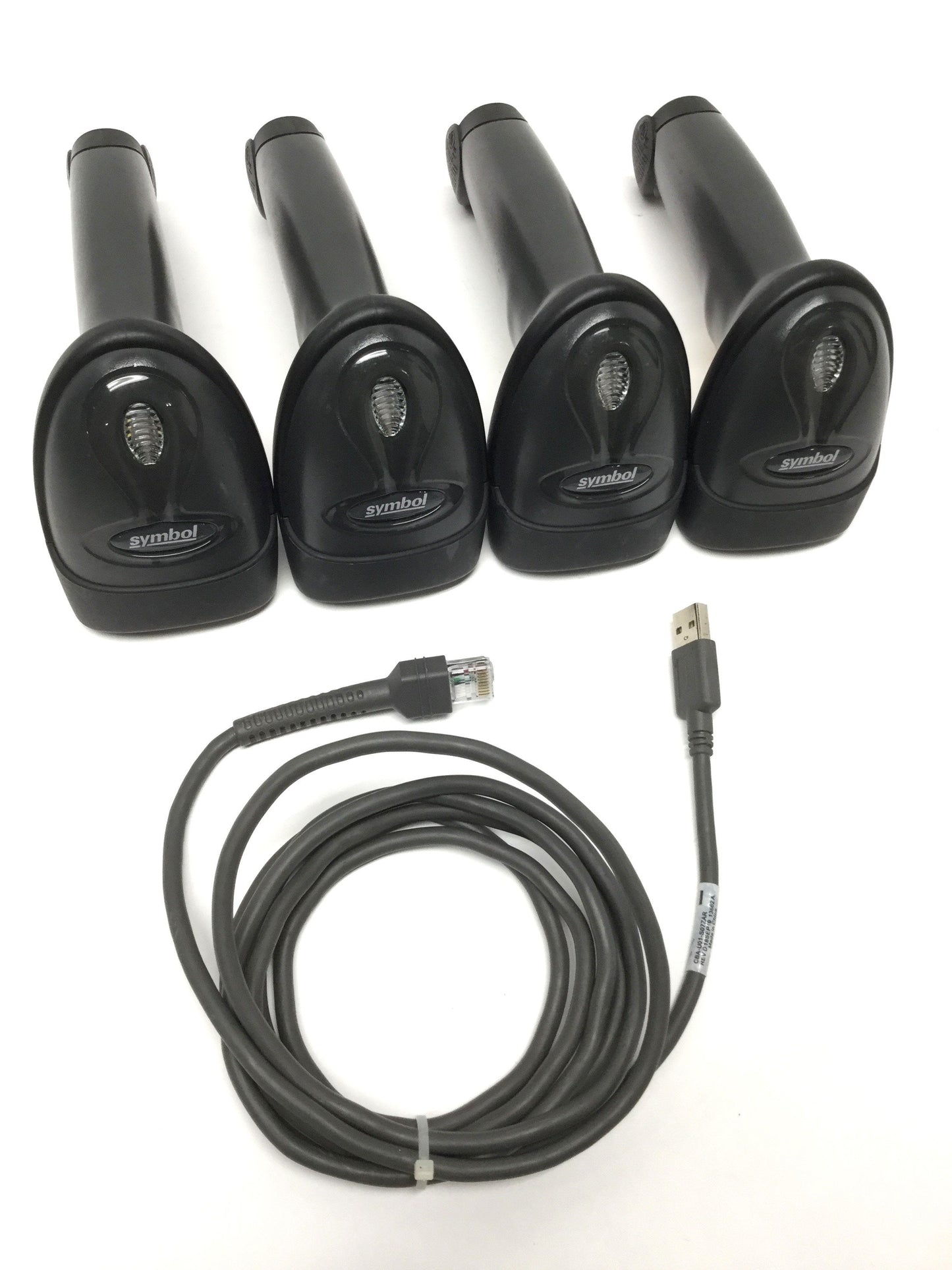 Used Lot of 4 Symbol LS2208-SR20007R Handheld Scanner Barcode Readers w/1x USB Cable