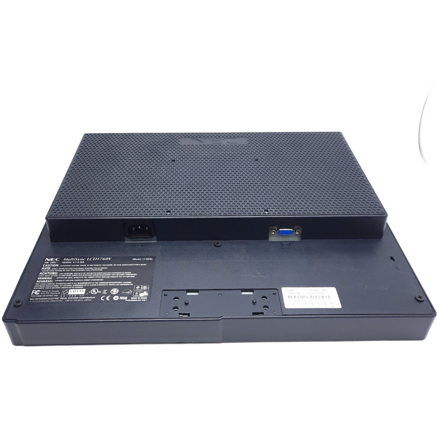 Used NEC Multisync LCD1760V LCD Monitor 17", 100-240VAC, VGA Input, 1280x1024