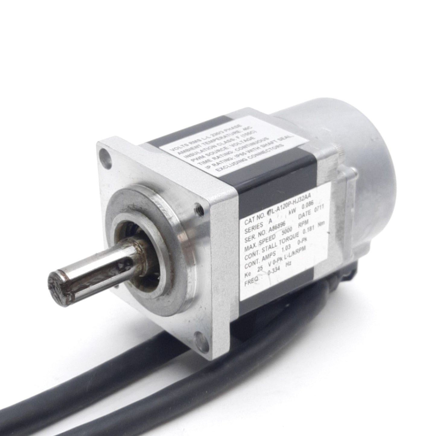 Used Allen Bradley TL-A120P-HJ32AA Compact Servo Motor, NEMA23, Incremental, 12kg Max