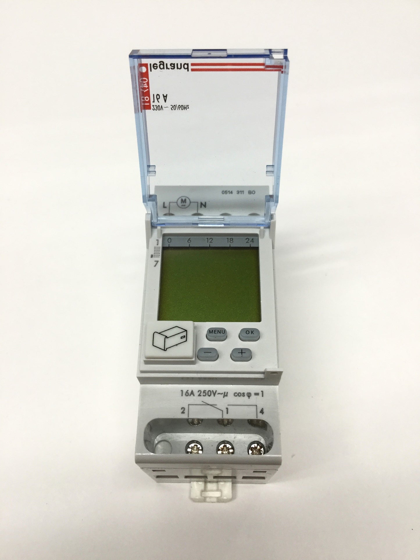 Used Legrand 047 61 AlphaRex D21 Programmable Digital Timer Switch 230VAC, 1-CH, 16A