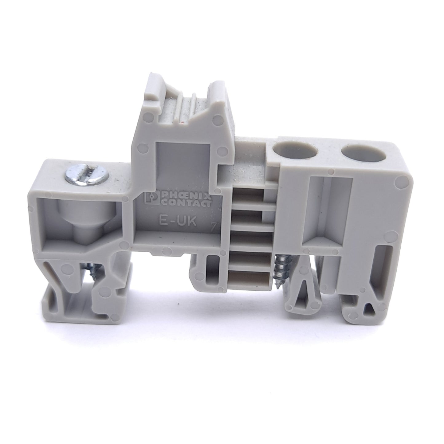 Used Lot of 32 Phoenix Contact E/UK 1201442 Terminal Block End Bracket, DIN Rail