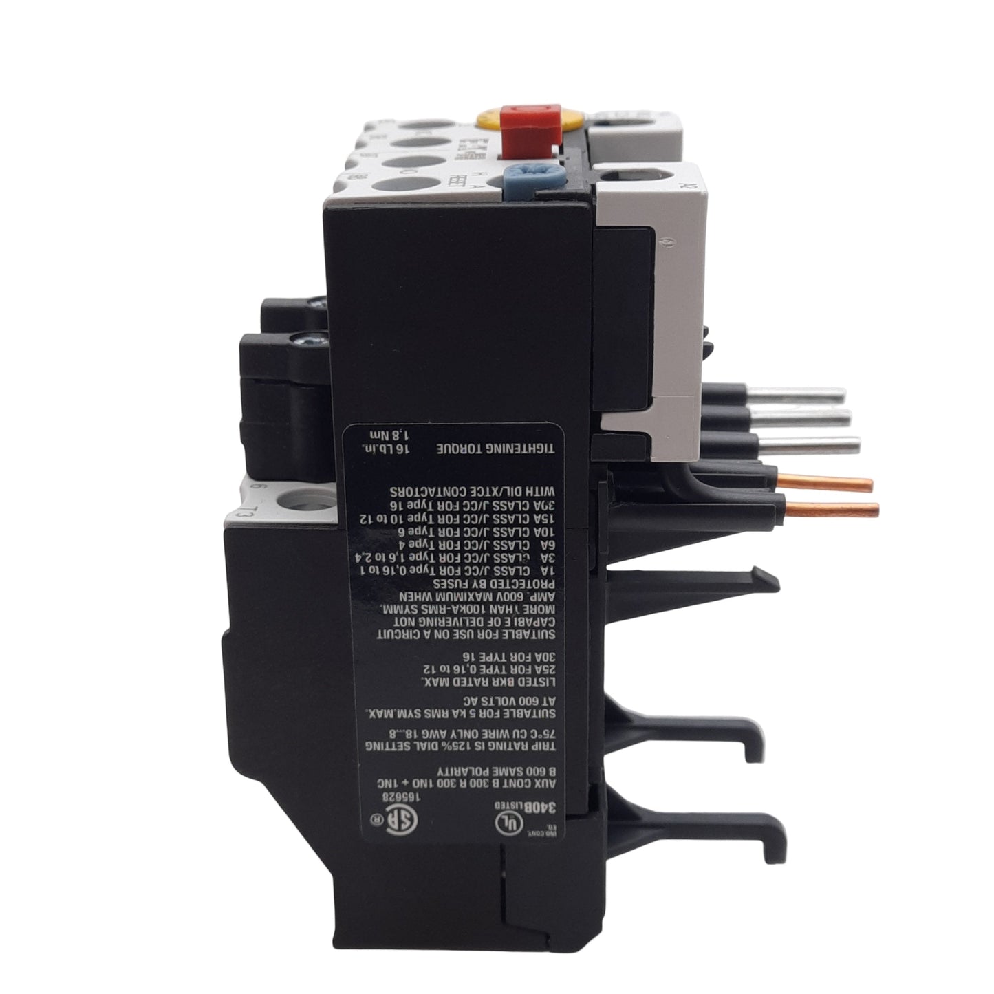 Used Eaton XTOB010BC1 Bimetallic Overload Relay, Frame B, 1NO+1NC, 6-10A, 690VAC