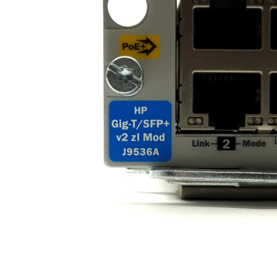 Used HP J9536A Network Switch Module 20x PoE+ GigE 2x SFP+ for 5400 zl & 8200 zl