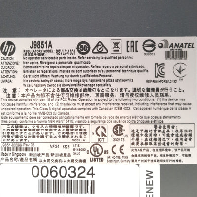 Used HP J9851A 5412R zl2 Network Switch Chassis/Backplane, 12x Modules, 7U