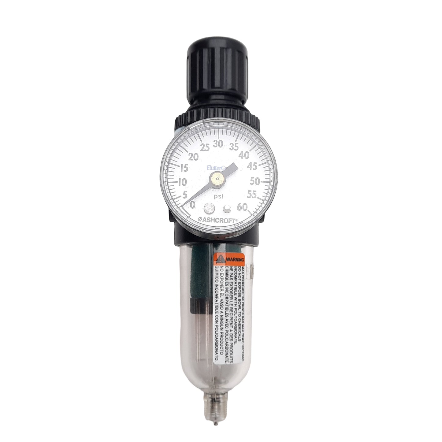 Used Dayton 4ZK81 Filter Regulator, 0-150PSIG In, 0-100PSIG Out, 5 Micron, 1/4in NPT