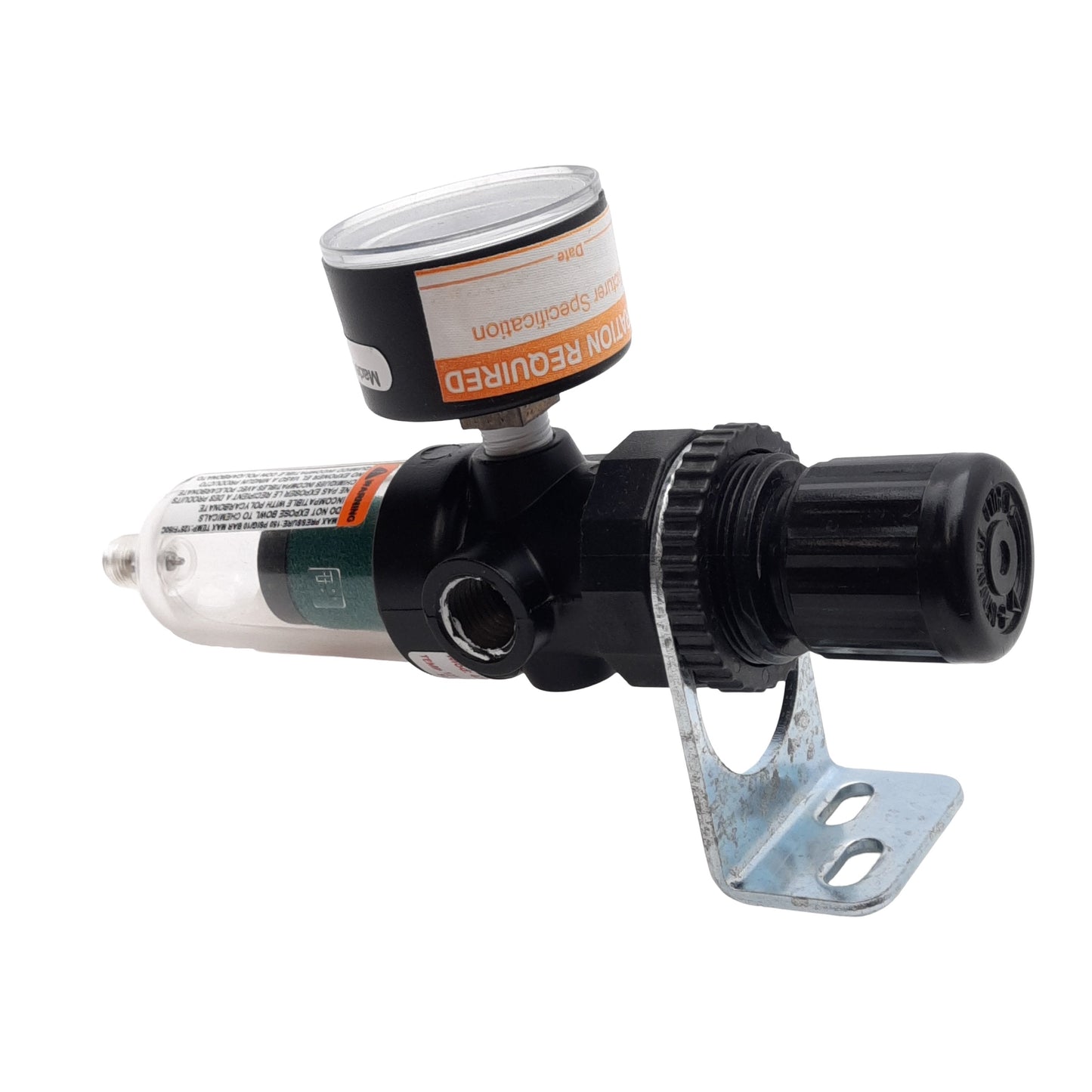 Used Dayton 4ZK81 Filter Regulator, 0-150PSIG In, 0-100PSIG Out, 5 Micron, 1/4in NPT