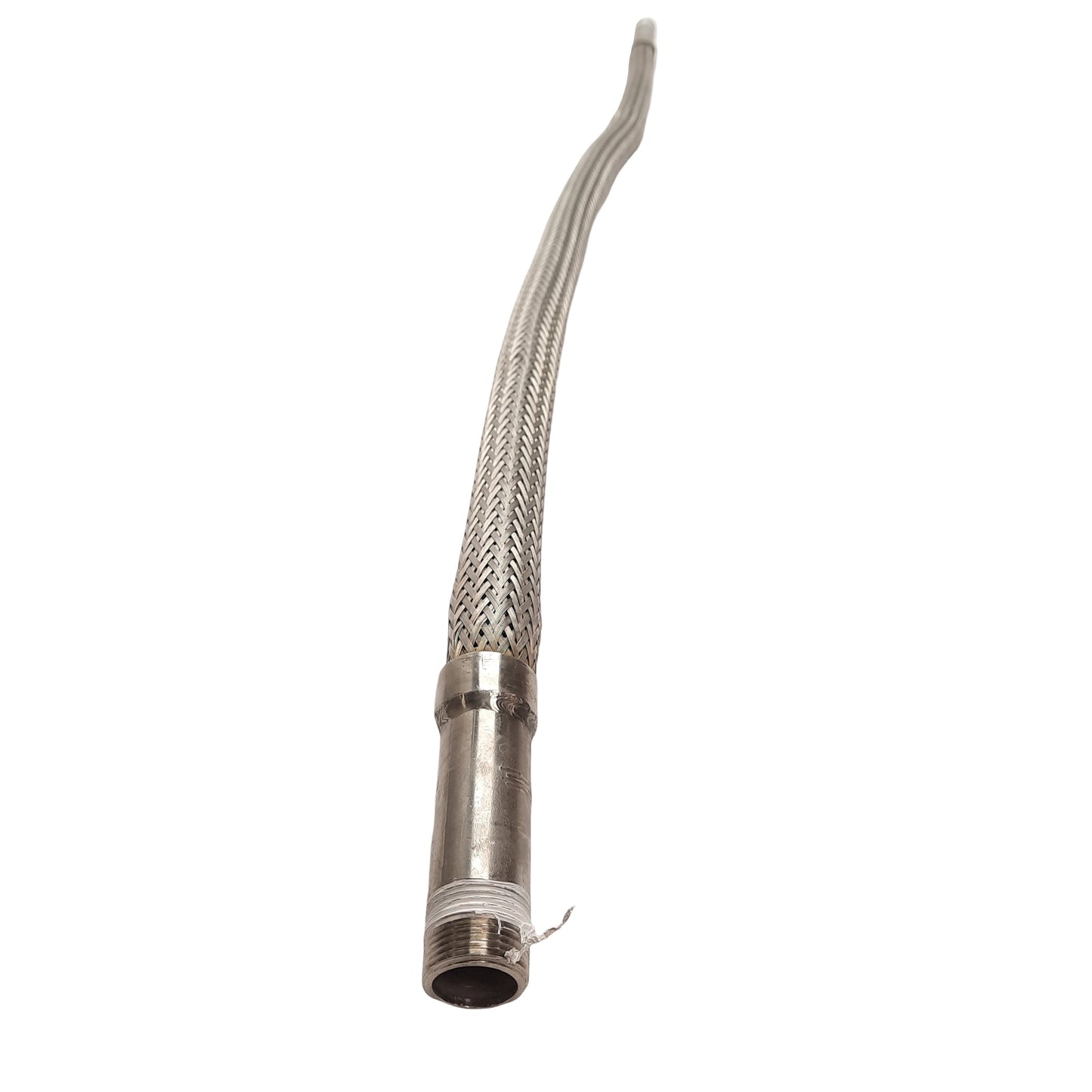 Used Stainless Steel Braided Flexible Hose, 1in NPT Male, ø1.1in OD, 48in Long