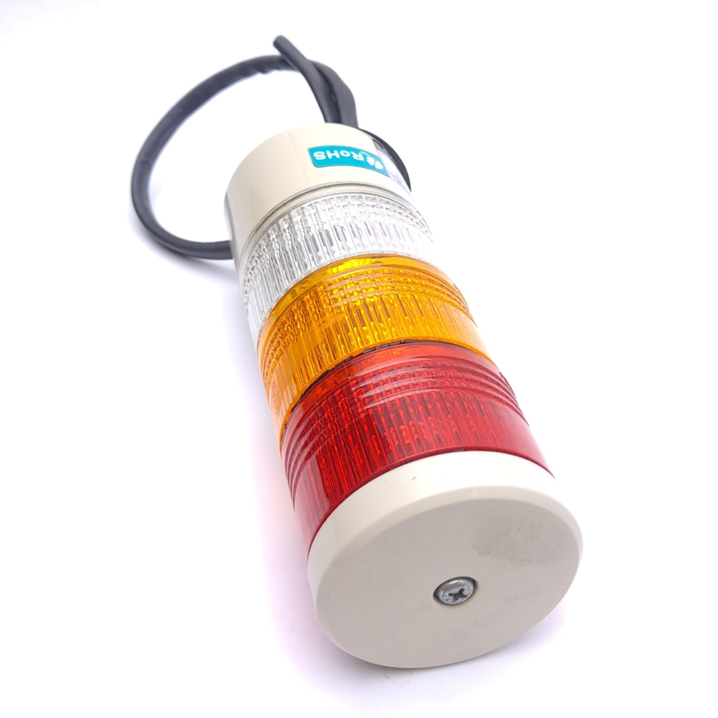 Used Patlite LES-302AW-RYC LED Signal Tower, ø50mm, 24VAC/DC, Red/Amber/Clear