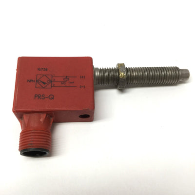 Used Barrington Automation PRS-Q Sensing Switch, NPN-NO, 10-60VDC, 4-Pin M12 Male