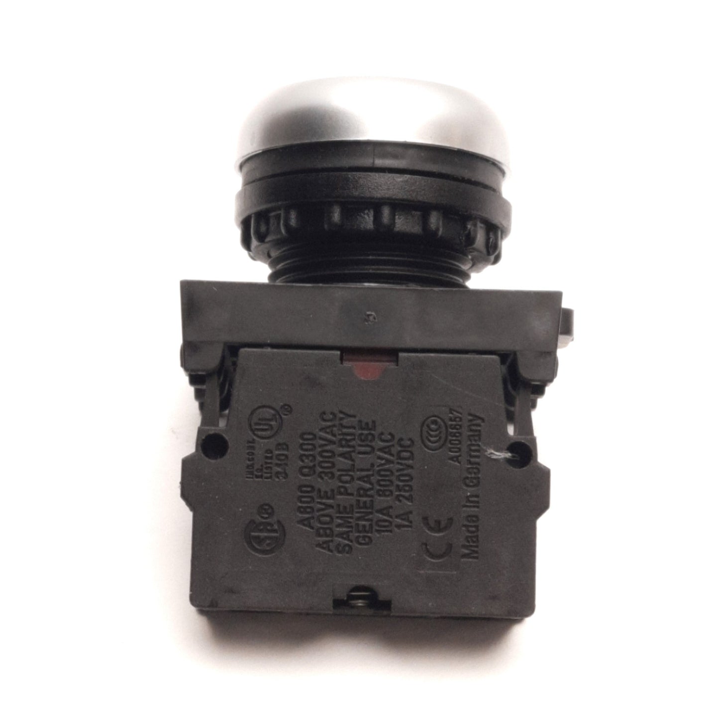 Used Moeller M22-D-R-K01 22mm Pushbutton, Red, 1NC Contact, Flush/Momentary