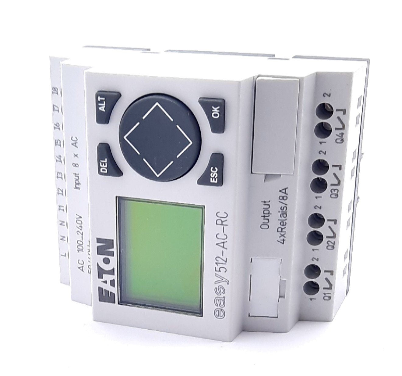 New Moeller EASY512-AC-RC Programmable Relay, 100-240VAC, 8x Inputs, 4x Outputs, DIN