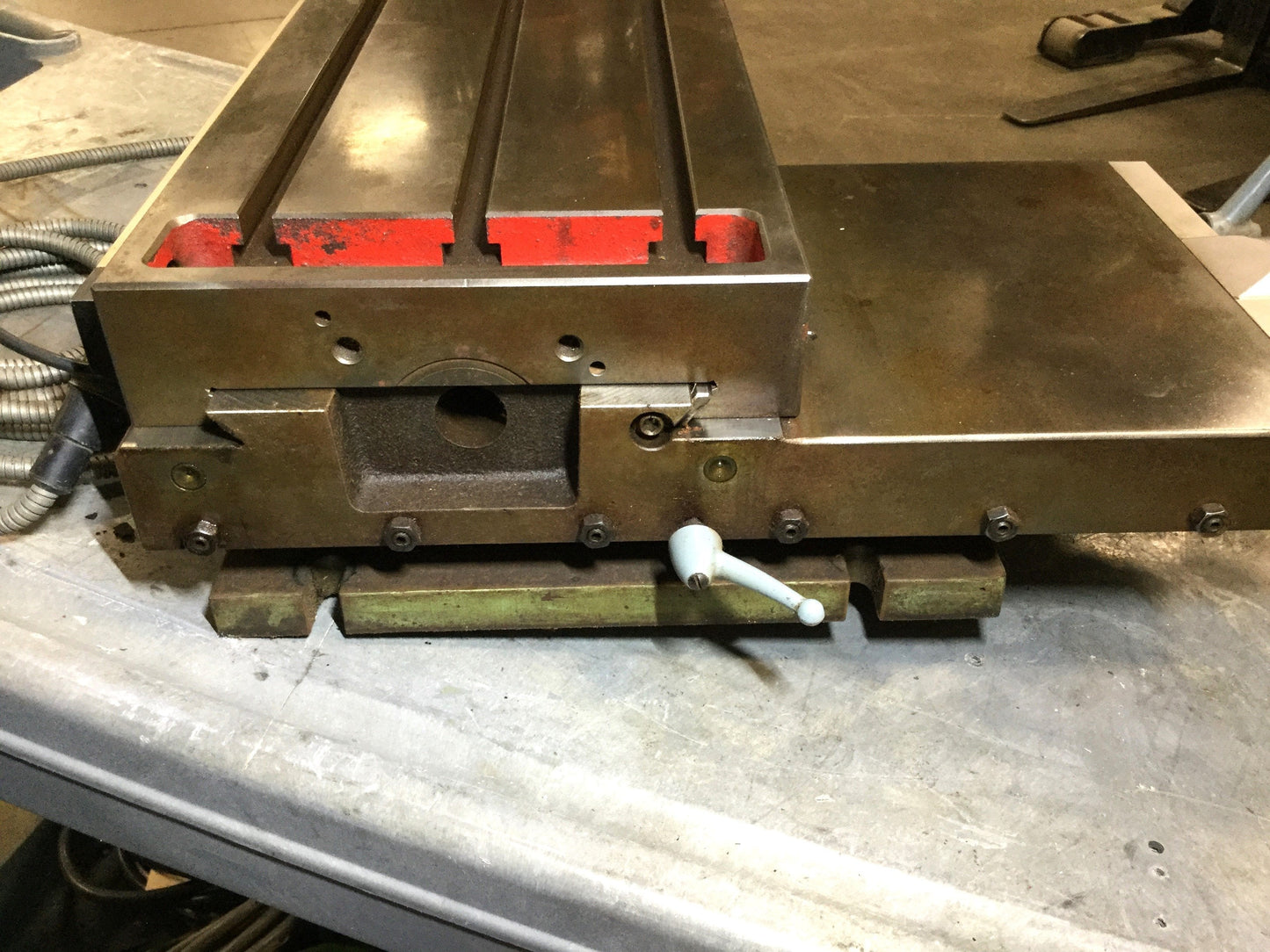 Used Fehlmann KS-200 2-Axis XY Cross Table Manual Stage for Milling Machine 8" x 6"