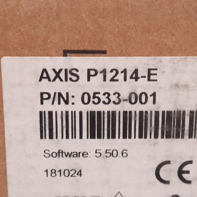 New AXIS P1214-E Network Camera, 1/4in RGB CMOS, 25/30FPS, 1280x720, 8-28VDC PoE