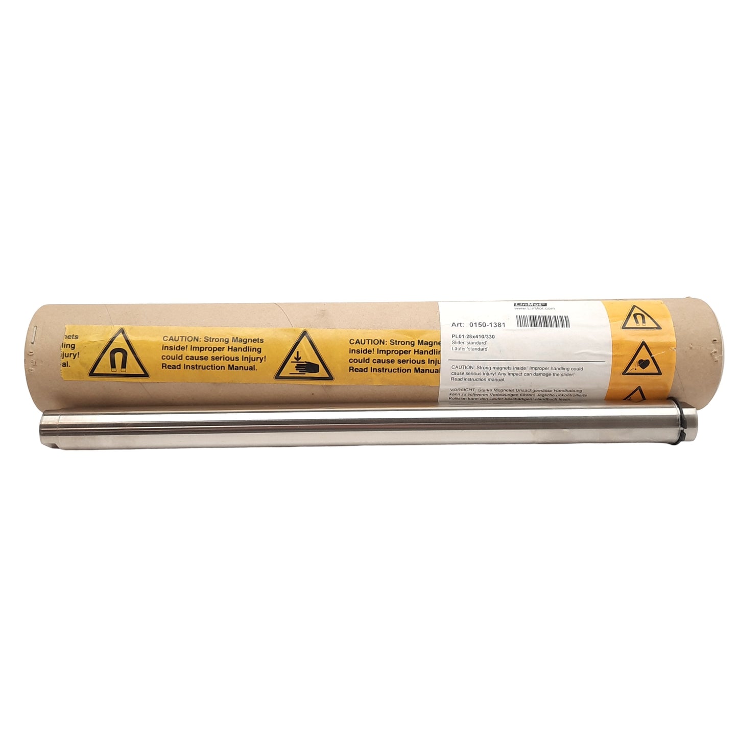Used LinMot PL01-28x410/330 Slider 'Standard' For Linear Motor, ø28mm x 410mm