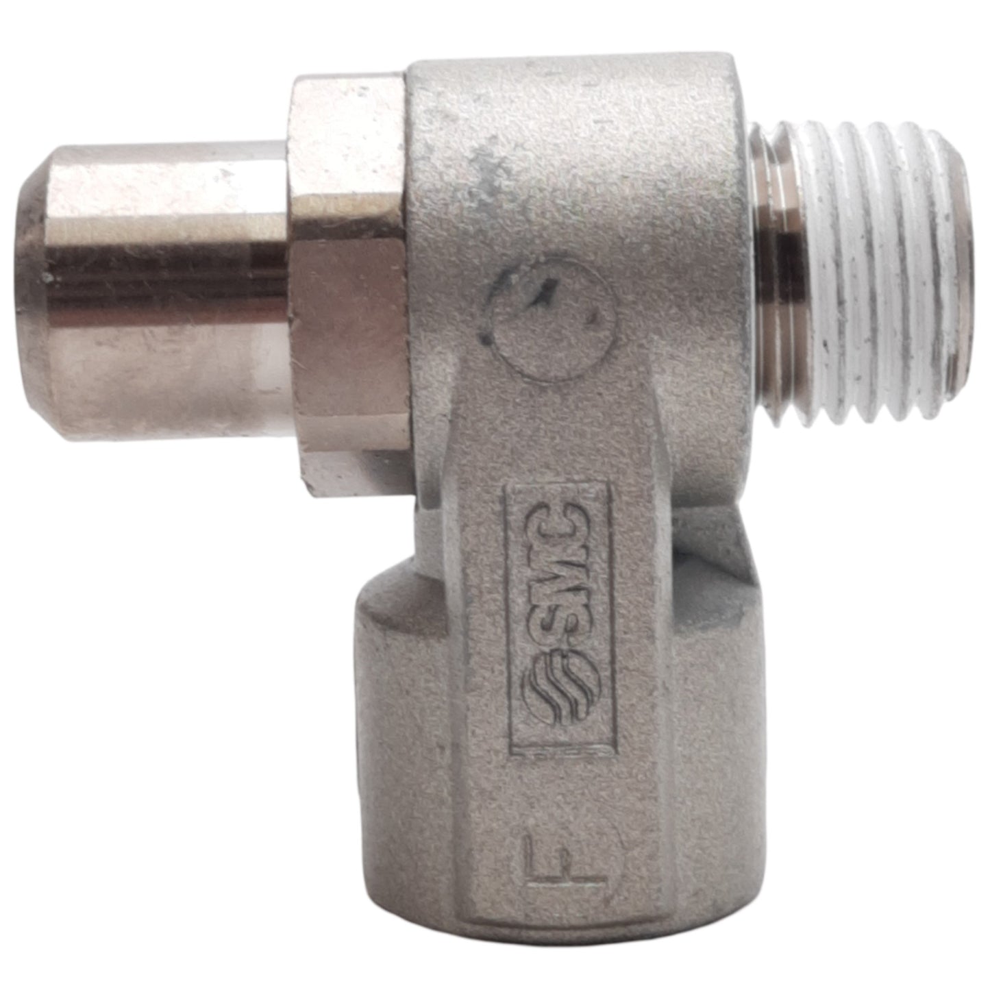 New Lot of 3 SMC AS2200-F02-SD Speed Controller Elbow Fitting, 0.1-1.0MPa, G1/4