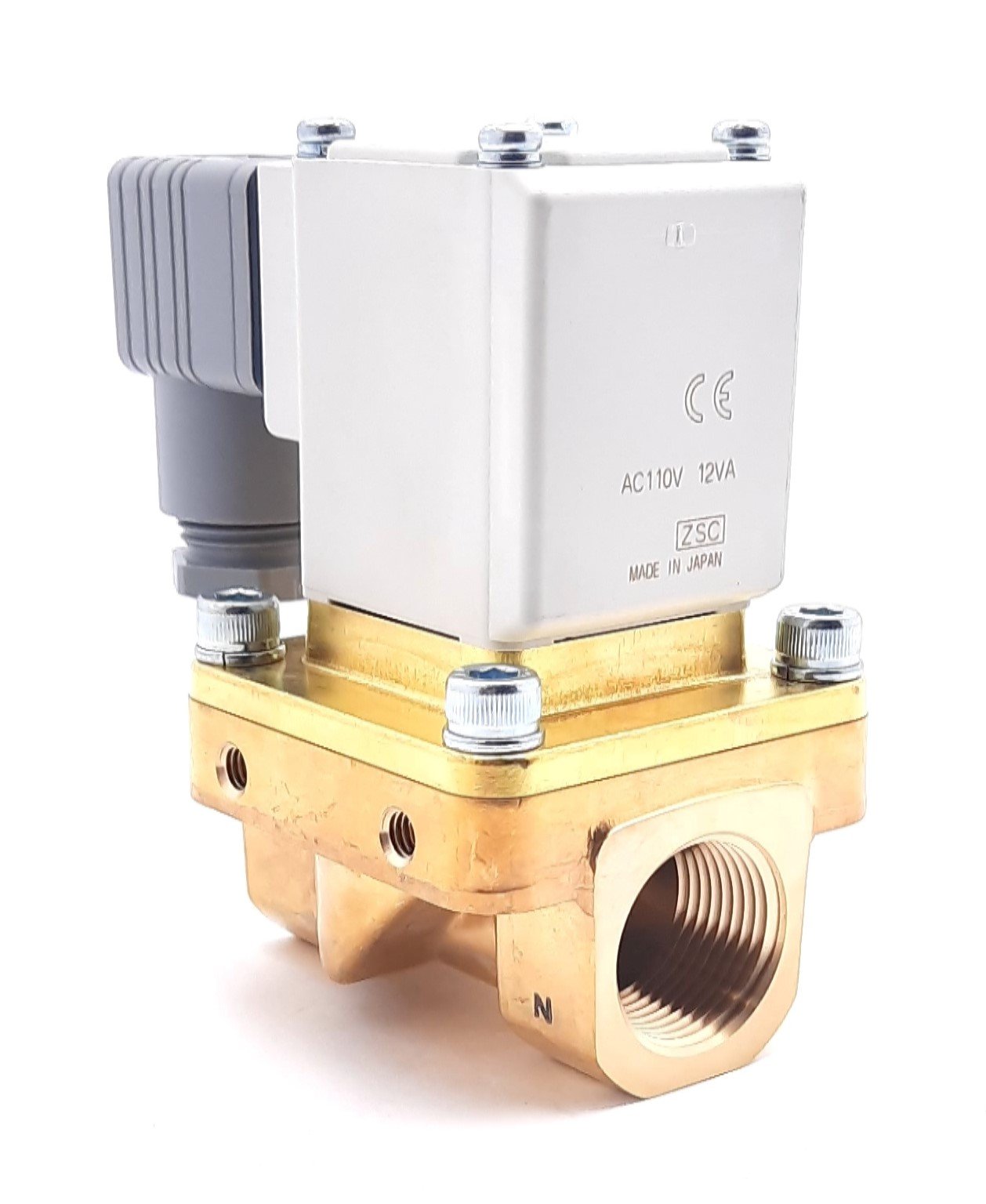 New SMC VXZ250HJB Pilot Op 2 Port Solenoid Valve N.C 9.4Cv 2MPa 1.5MPa 3/4" NPT