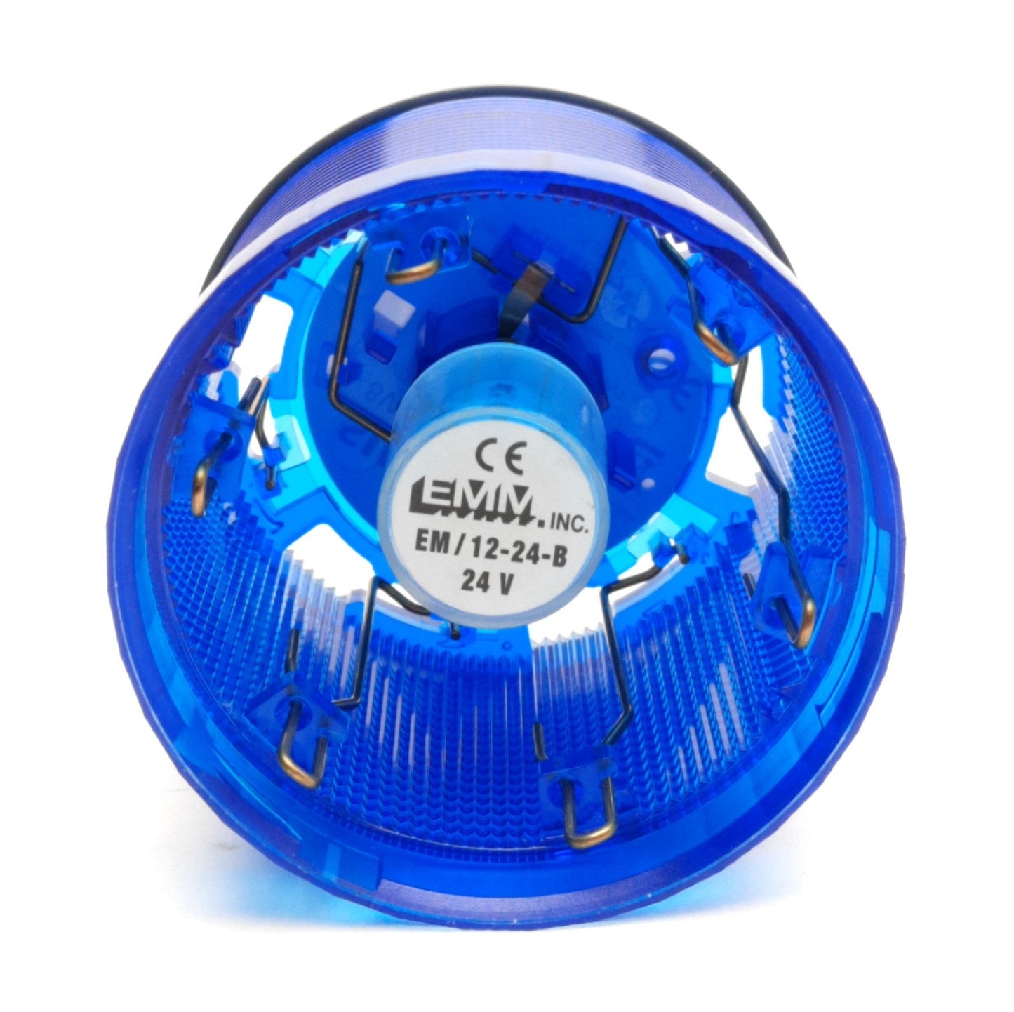 New – Open box Siemens 8WD4 400-1AF Stack Light W/ EM/12-24-B, Blue, ø70mm, 24V Bulb