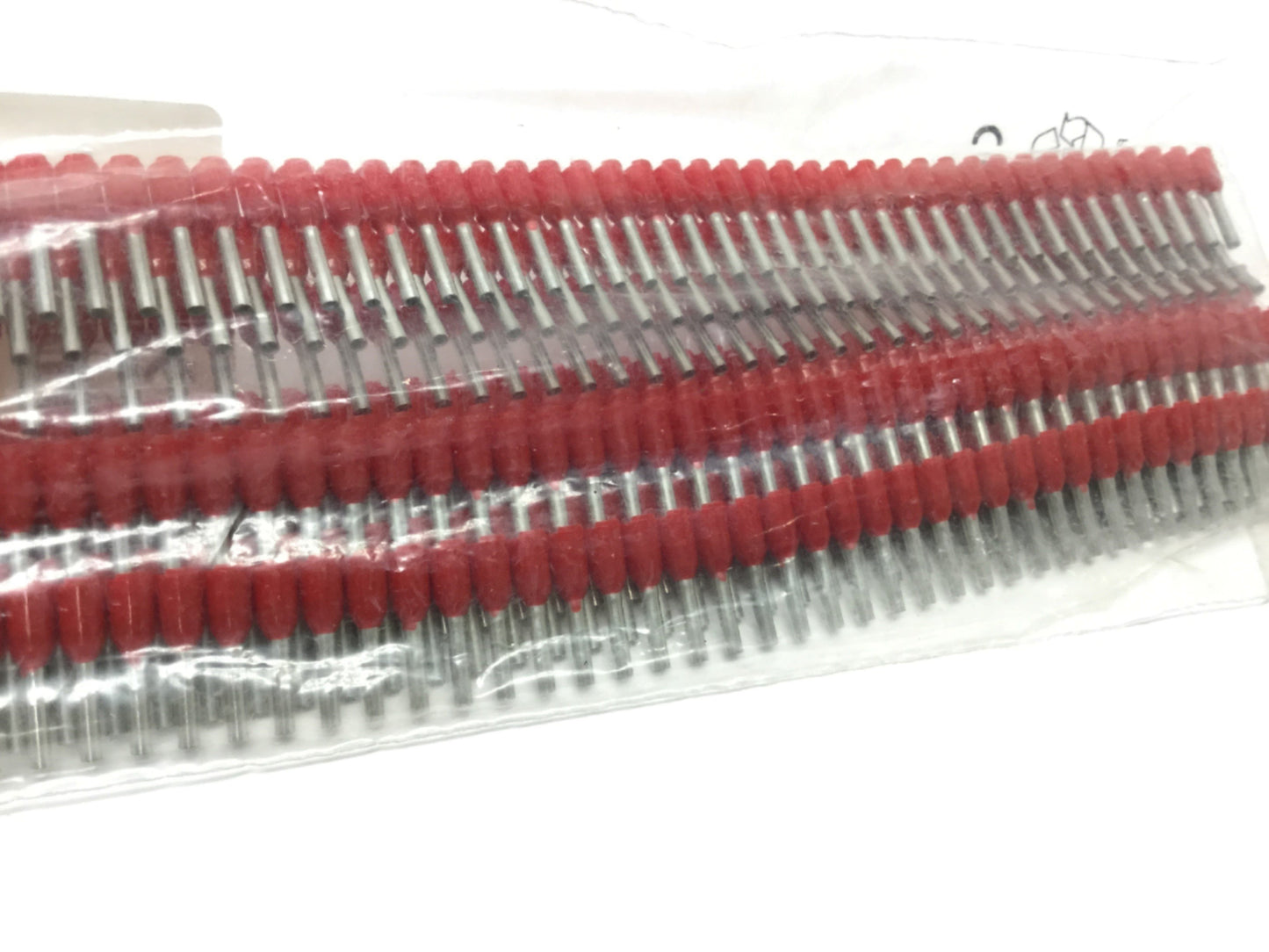 New Bag of 500 Weidmuller 9004330000 Single Wire-End Ferrules, 17 AWG 1mm², Red
