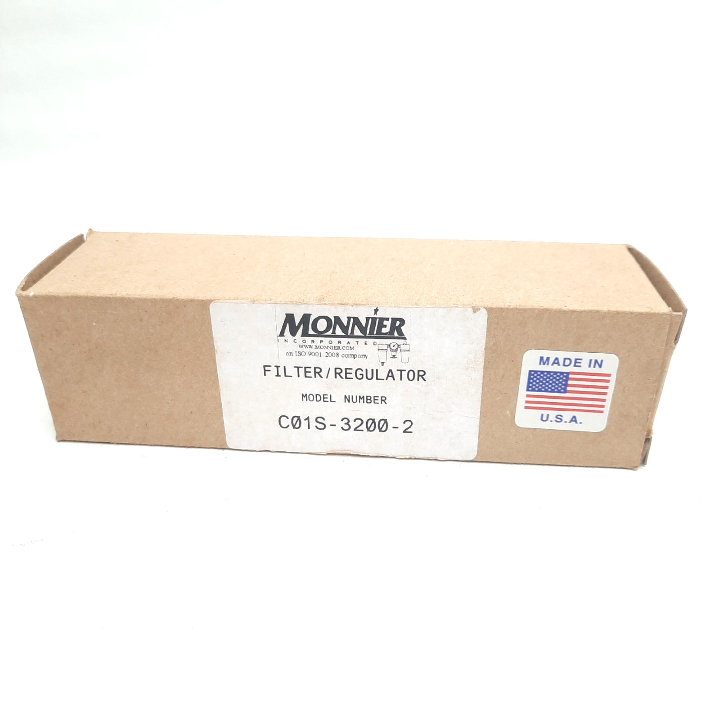 New Monnier C01S-3200-2 Filter Regulator, 1/4 in NPT Port, .3µm element, 250 Max Psi