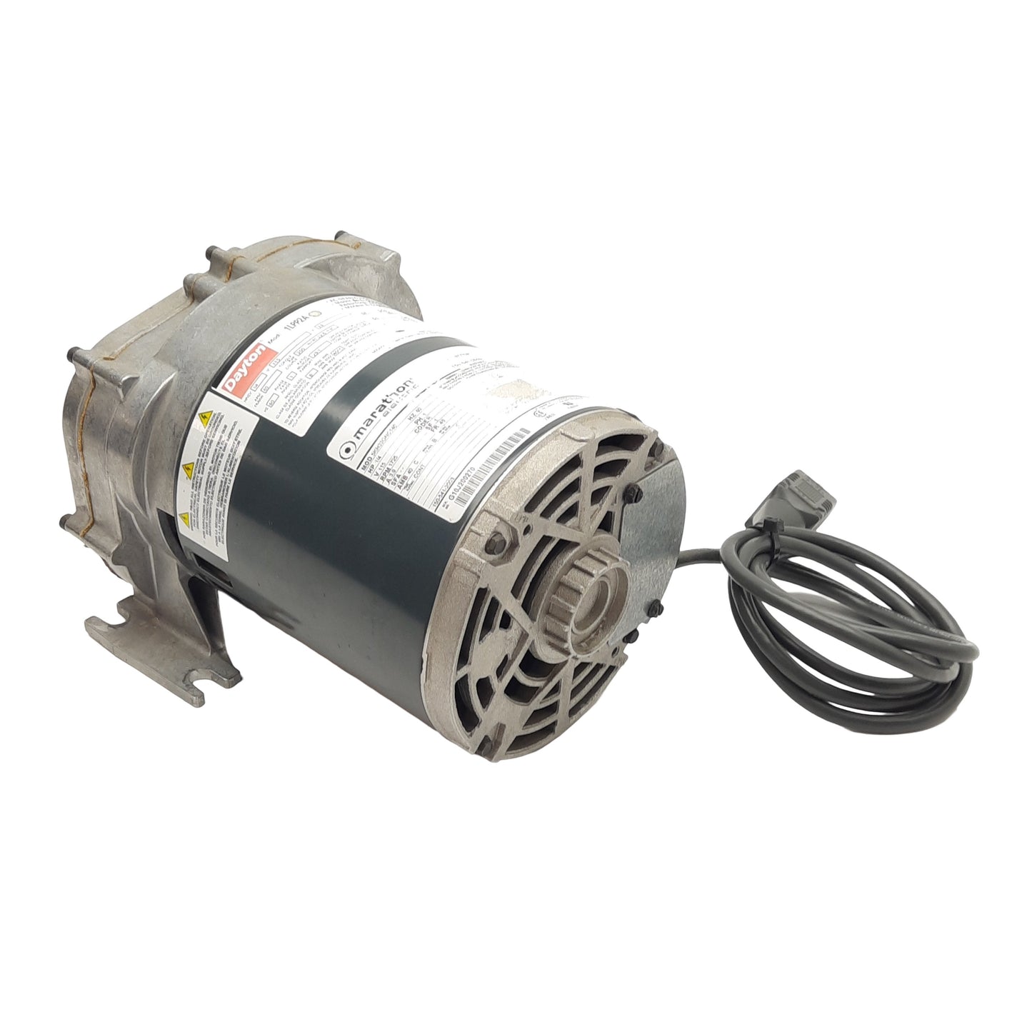 Used Dayton 1LPP2A AC Gearmotor, 29:1, 60RPM, 200in-lbs, 1/4 HP, ø19mm Shaft, 115VAC