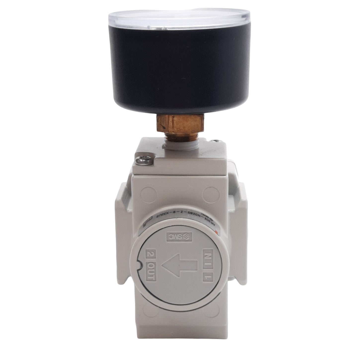 New SMC AR20K-N02BG-Z-B-X33US Tamper Proof Pneumatic Regulator, 7-125psi, 1/4in NPT