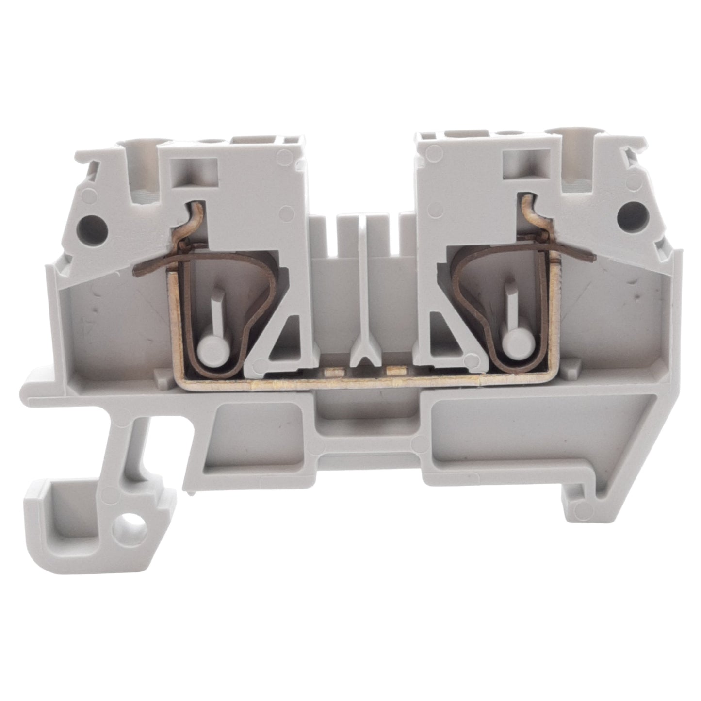 New Lot of 50 DINnectors DN-Q12-A Feedthrough Terminal Block, 600V 20A, DIN Rail