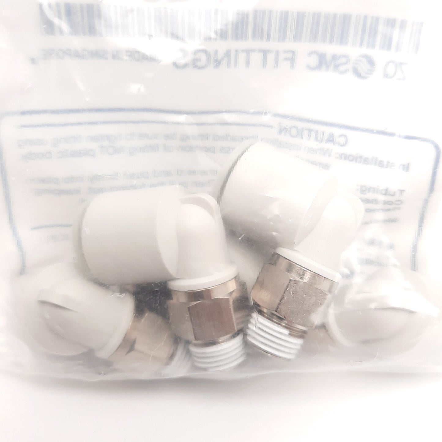New Lot of 5 SMC KQ2L10-01NS Male Elbow Fitting, 10mm Tube to 1/8in R Thread, 1MPa