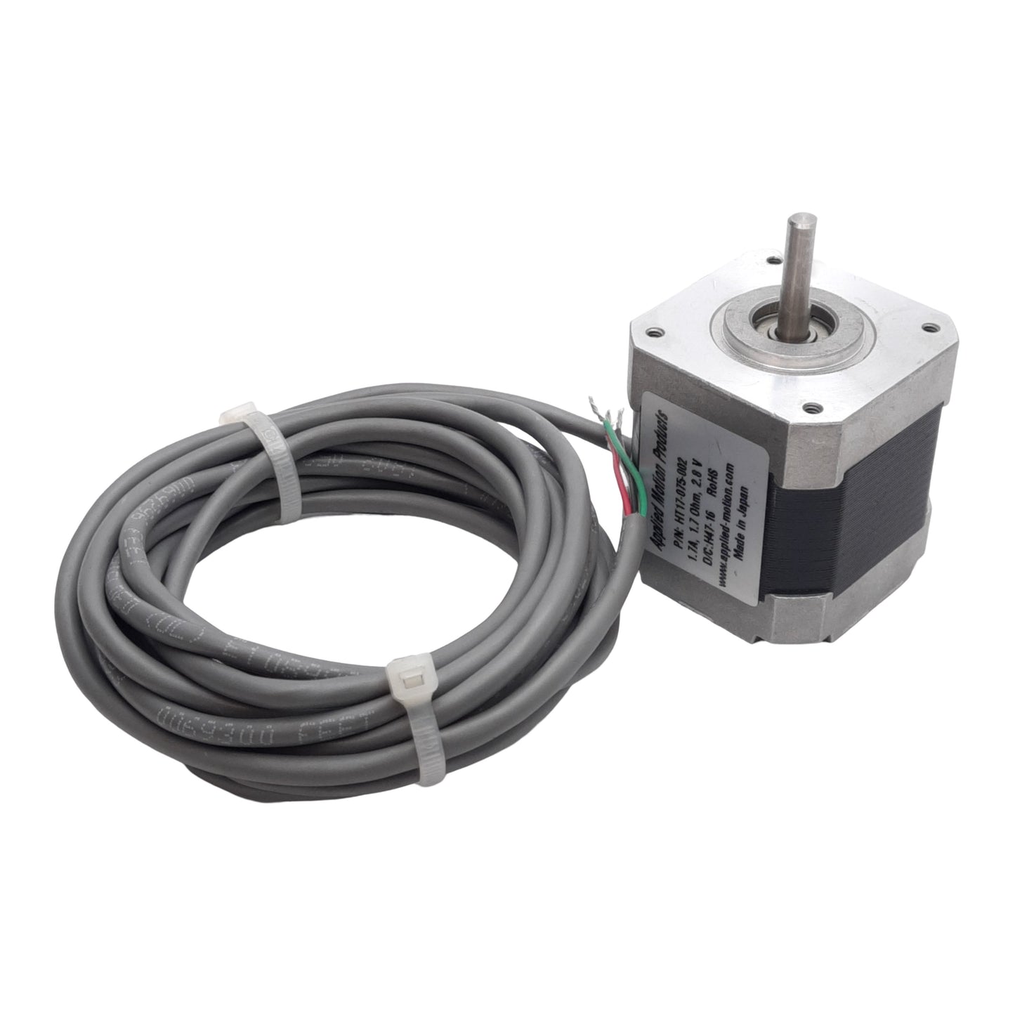 Used Applied Motion HT17-075-002 Stepper Motor, 2-Phase, 1.8°/Step, 2.8VDC, NEMA 17